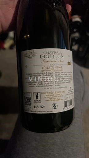 Рона долина Кот дю Рон Château Gourdon Fontaine du Sud 2024
