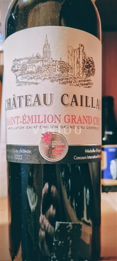 Bordeaux Saint-Émilion Grand Cru Grand Cru Château Caillau 2022