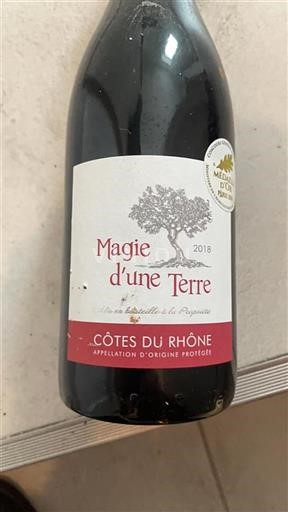 Rhône-dalen Côtes-du-Rhône Magie une Terre 2018