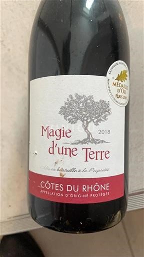 Rhône-dalen Côtes-du-Rhône Magie une Terre 2018