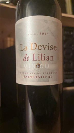 Bordeaux Saint-Estèphe La Devise de Lilian 2013