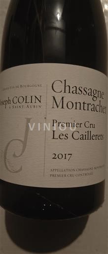Borgoña Chassagne-Montrachet Premier Cru Joseph Colin Les Caillerets 2017