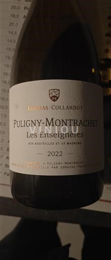 Bourgogne Puligny-montrachet Thomas-Collardot Les Enseignères 2022