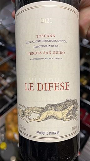 Toskana Ni doloceno Tenuta San Guido Le Difese 2020