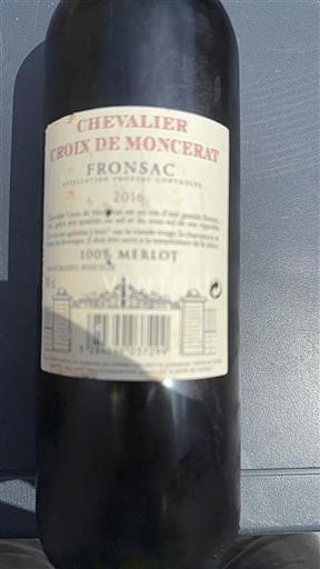 Bordeaux Fronsac Chevalier Croix de Moncerat 2016