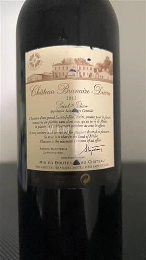 Bordeaux Saint-Julien Grand Cru Branaire-Ducru 2012