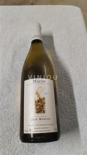 Vin Blanc sec Jean Manciat 2023 France Bourgogne Mâcon et mâcon-villages AOC