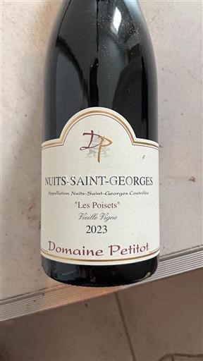 Borgoña Nuits-Saint-Georges Domaine Petitot Les Poisets Vieille Vigne 2023