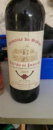 Bordéus Lalande-de-Pomerol Domaine Sablot 2008