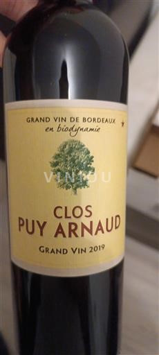 Bordeaux Castillon-côtes-de-bordeaux Clos Puy Arnaud Grand Vin 2019
