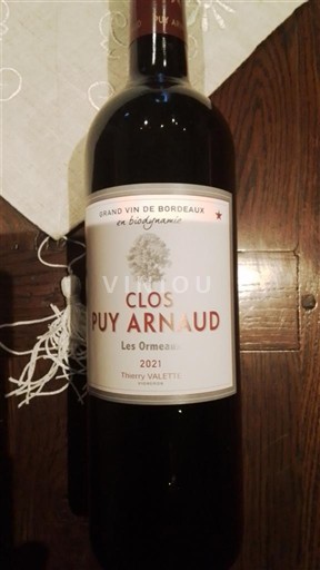Burdeos Castillon-costas-de-burdeos Clos Puy Arnaud Les Ormeaux 2021