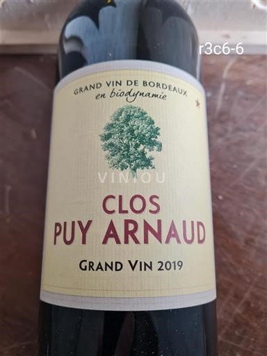 Bordeaux Castillon-côtes-de-bordeaux Clos Puy Arnaud 2019