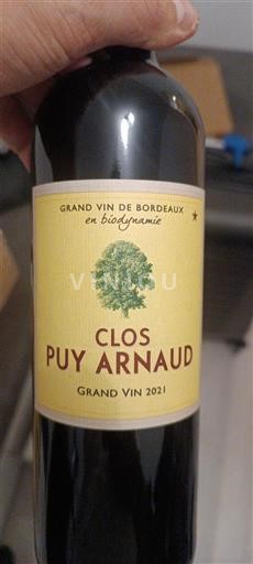 Bordeaux Castillon-côtes-de-bordeaux Clos Puy Arnaud Grand Vin 2021