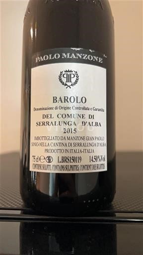 Piemonte Barolo Paolo Manzone 2015