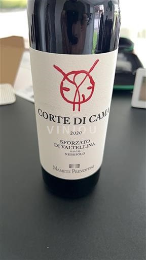Lombardy Sforzato di Valtellina Mamete Prevostini Corte di Cama 2020
