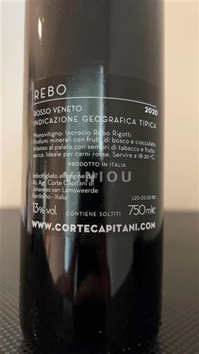 Veneto Not Specified Corte Capitani Rebo 2020