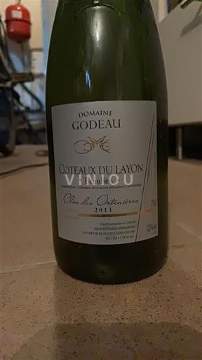 Valle della Loira Coteaux-du-Layon Domaine Godeau Clos des Ortinières 2013