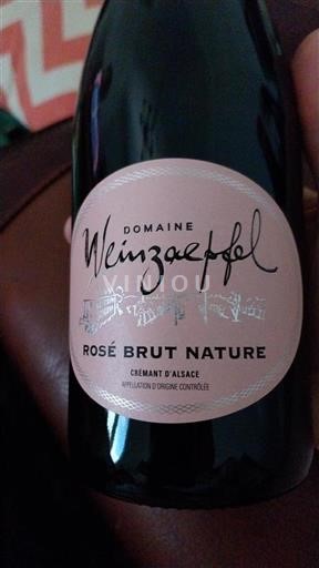 Alsace Crémant d'Alsace Grand Cru Domaine Weinzaepfel Rosé Brut Nature 2019