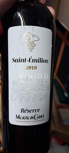 Bordeaux Saint-Émilion Mouton Cadet Réserve 2019