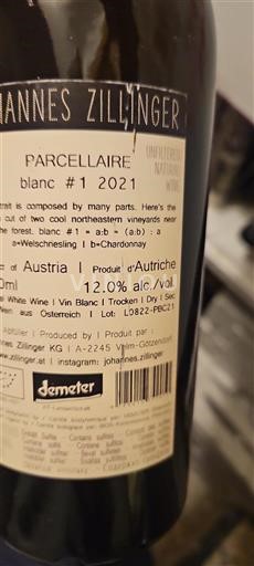 Niederösterreich Nicht spezifiziert Johannes Zillinger Parcellaire 2021