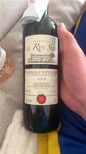 Vin Rouge sec Château Le Rey Sud 2019 France Bordeaux Bordeaux supérieur AOC