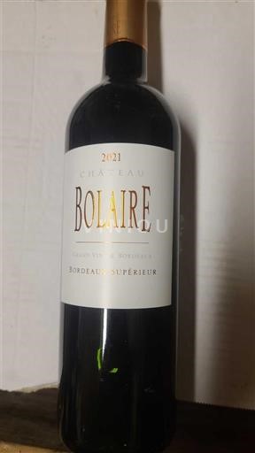 Bordeaux Bordeaux supérieur Château Bolaire 2021