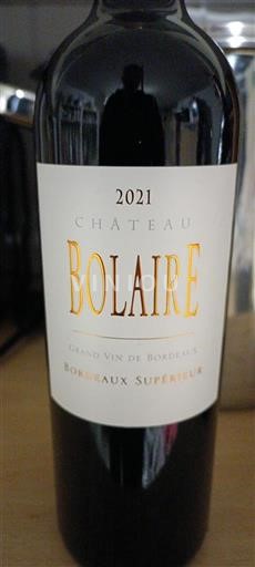 Bordeaux Bordeaux Supérieur Château Bolaire 2021