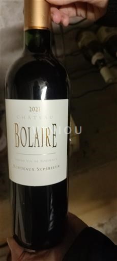 Bordeaux Bordeaux Supérieur Château Bolaire 2021