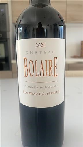 Bordeaux Bordeaux supérieur Château Bolaire 2021