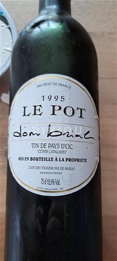 Languedoc og Roussillon Catalansk skråning Cave des Vignerons de Baixas Le Pot 1995