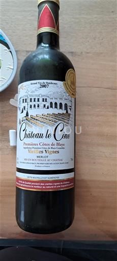 Burdeos No especificado Château Le Cône Vieilles Vignes 2007