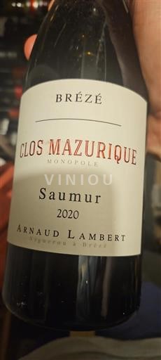 Loire Valley Saumur Arnaud Lambert Clos Mazurique 2020