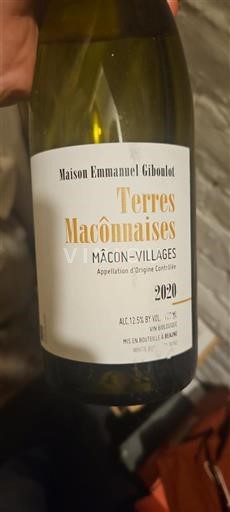 Borgoña Mâcon y Mâcon-villages Maison Emmanuel Giboulot Terres Macônnaises 2020