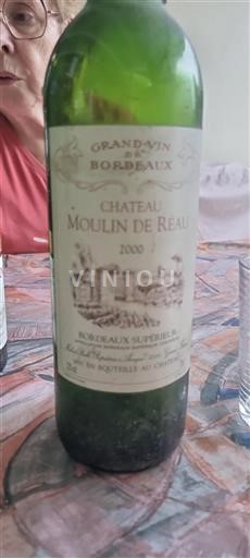 Bordeaux Bordeaux Supérieur Château Moulin de Réau 2000