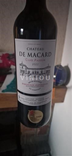 Bordeaux Bordeaux superiore Château Macard Padouin 2022