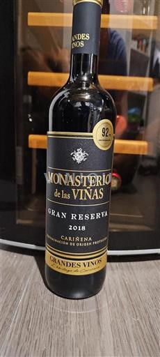 Aragon Cariñena Monasterio de las Viñas Gran Reserva 2018