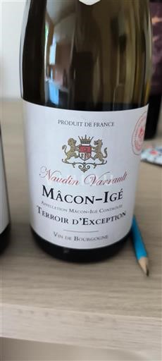 Borgoña Mâcon y Mâcon-villages Naudin Varrault Terroir d'Exception Sin añada