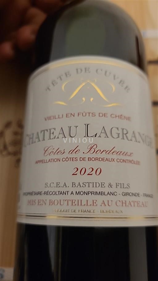 Bordeaux Côtes-de-Bordeaux Château Lagrange Tête de 2020