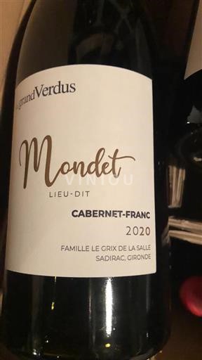 Bordéus Não especificado Grand Verdus Mondet Lieu-Dit 2020