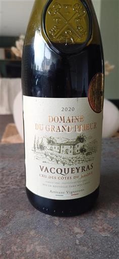 Thung lũng Rhône Vacqueyras Domaine Grand Prieur 2020