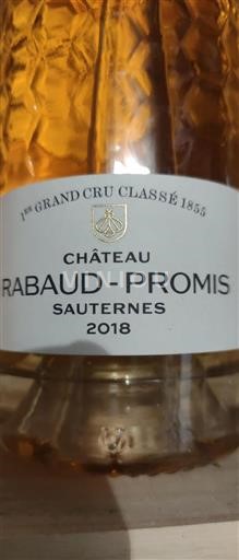 Bordeaux Sauternes Premier Cru Château Rabaud-Promis 2018