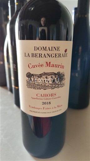 Zuidwest-Frankrijk Cahors Domaine La Berangeraie Maurin 2018