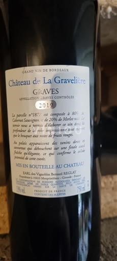 Bordeaux Graves Château La Gravelière Parcelle 1877 2019