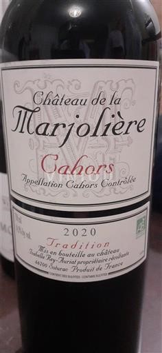South West Cahors Château La Marjolière Tradition 2020