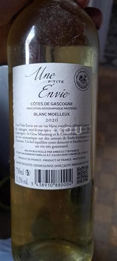 Sydvestfrankrig Côtes de Gascogne Haussmann Famille Une P'tite Envie 2020