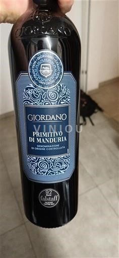 Pouilles Primitivo di Manduria Giordano 2023