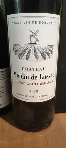 Bordeaux Lussac-saint-émilion Château Moulin de Lussac 2018