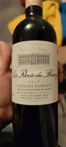Bordeaux Bordeaux Supérieur Palais Rohan Les Rocs du Barry 2016