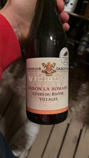 Rhônedalen Côtes-du-Rhône-Villages Terroir Daronton Icke årgångsbetecknad