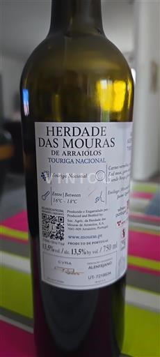 Bồ Đào Nha Alentejo Herdade das Mouras de Arraiolos Touriga Nacional 2023